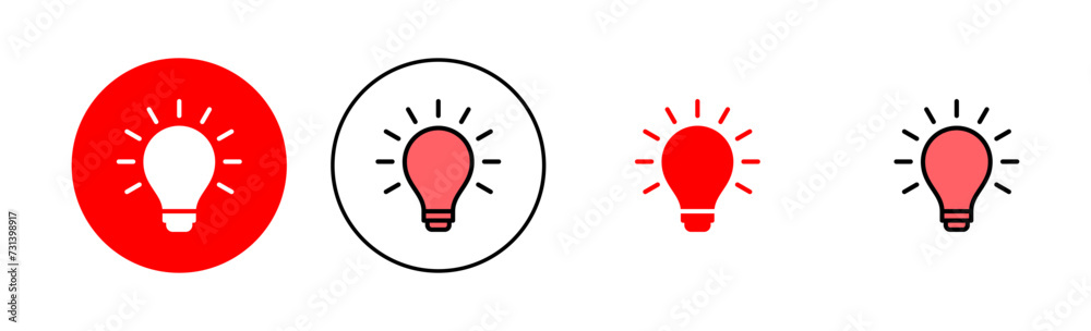 Lamp icon set illustration. Light bulb sign and symbol. idea symbol. Lamp icon set illustration. Light bulb sign and symbol. idea symbol.