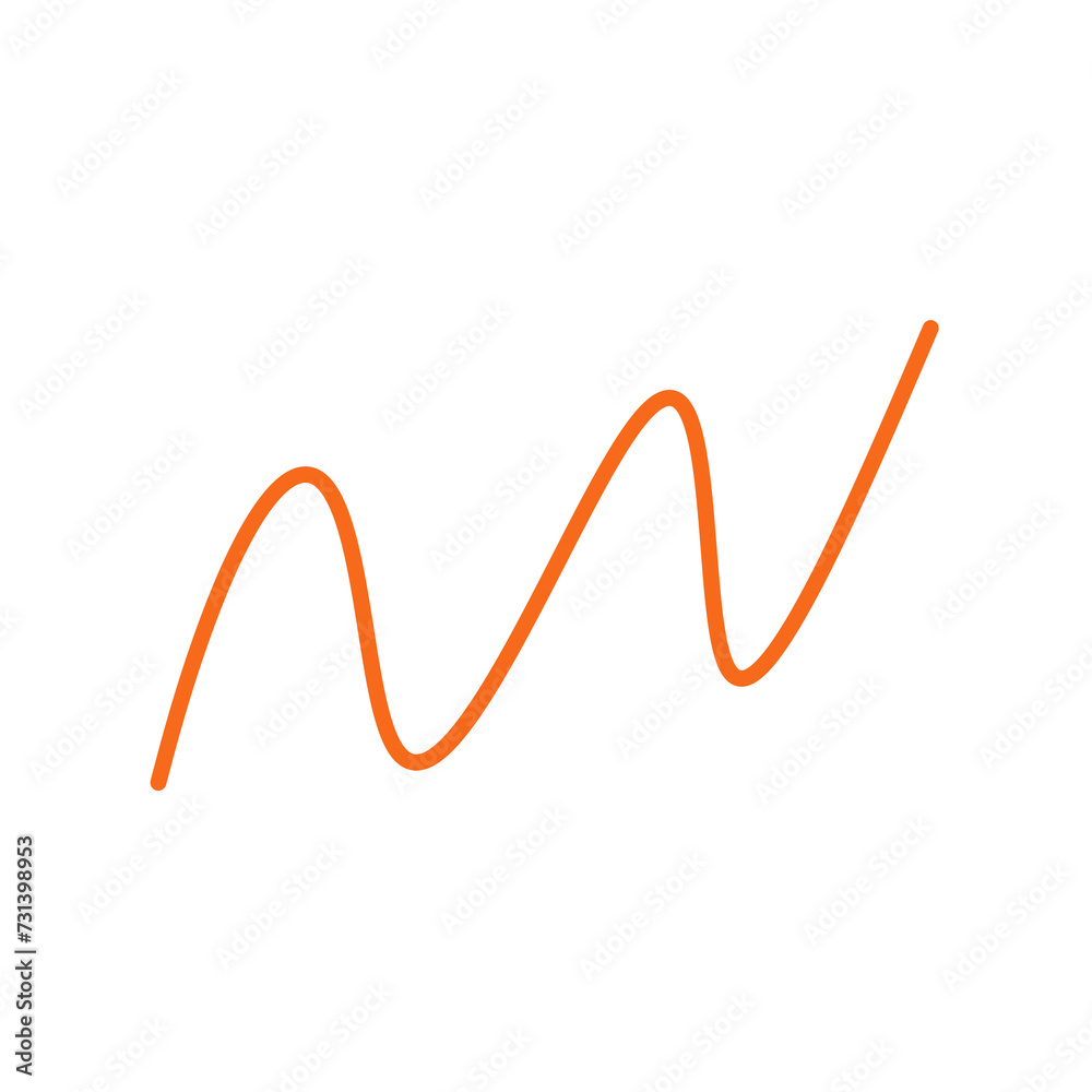 Orange Hand drawn line doodle Orange Hand drawn line doodle