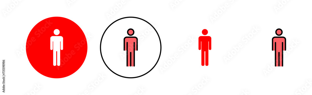 Man icon set illustration. male sign and symbol. human symbol Man icon set illustration. male sign and symbol. human symbol