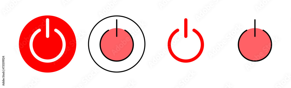 Power icon set illustration. Power Switch sign and symbol. Electric power Power icon set illustration. Power Switch sign and symbol. Electric power