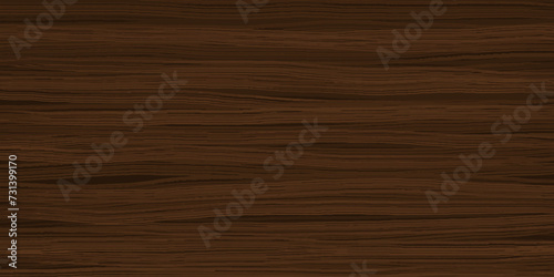 Uniform dark walnut wooden texture with horizontal veins. Vector wood background. Lining boards wall. Dried planks. Wood swatch