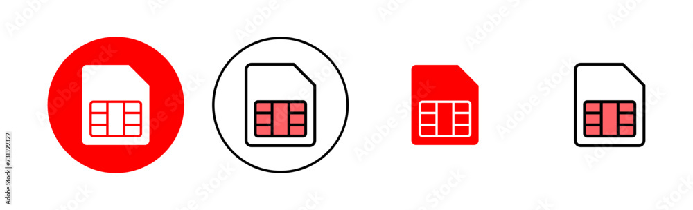 Sim card icon set illustration. dual sim card sign and symbol Sim card icon set illustration. dual sim card sign and symbol