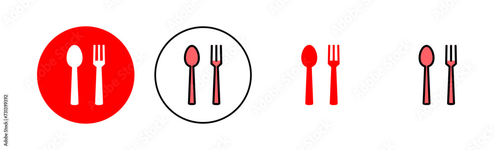 spoon and fork icon set illustration. spoon, fork and knife icon vector. restaurant sign and symbol spoon and fork icon set illustration. spoon, fork and knife icon vector. restaurant sign and symbol