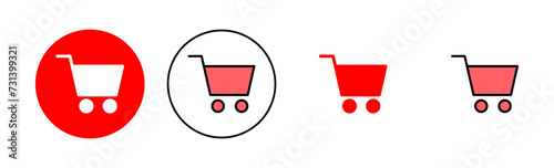 Shopping icon set illustration. Shopping cart sign and symbol. Trolley icon