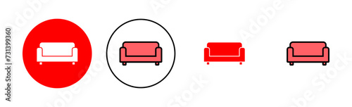 Sofa icon set illustration. sofa sign and symbol. furniture icon