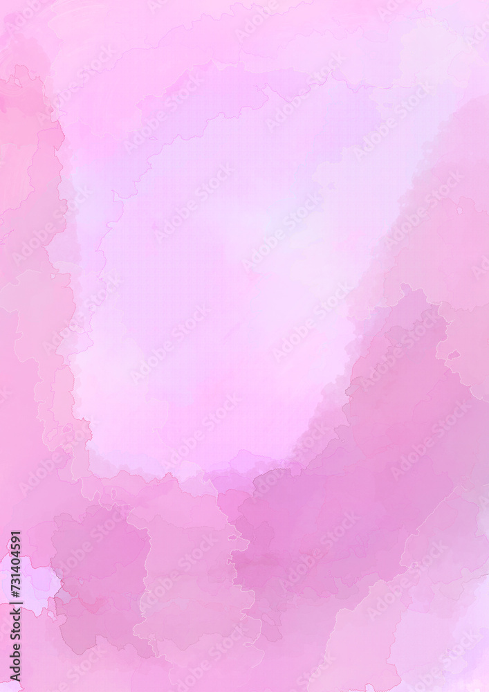 ピンクの水彩模様の背景素材