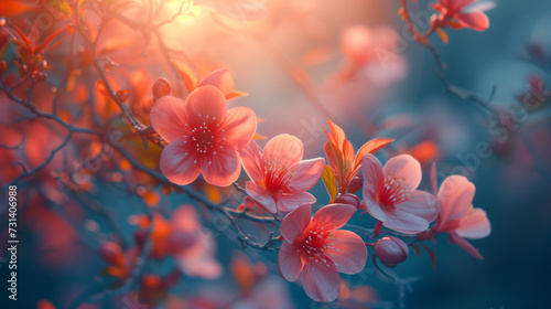 flowers in spring, spring background, blossom tree