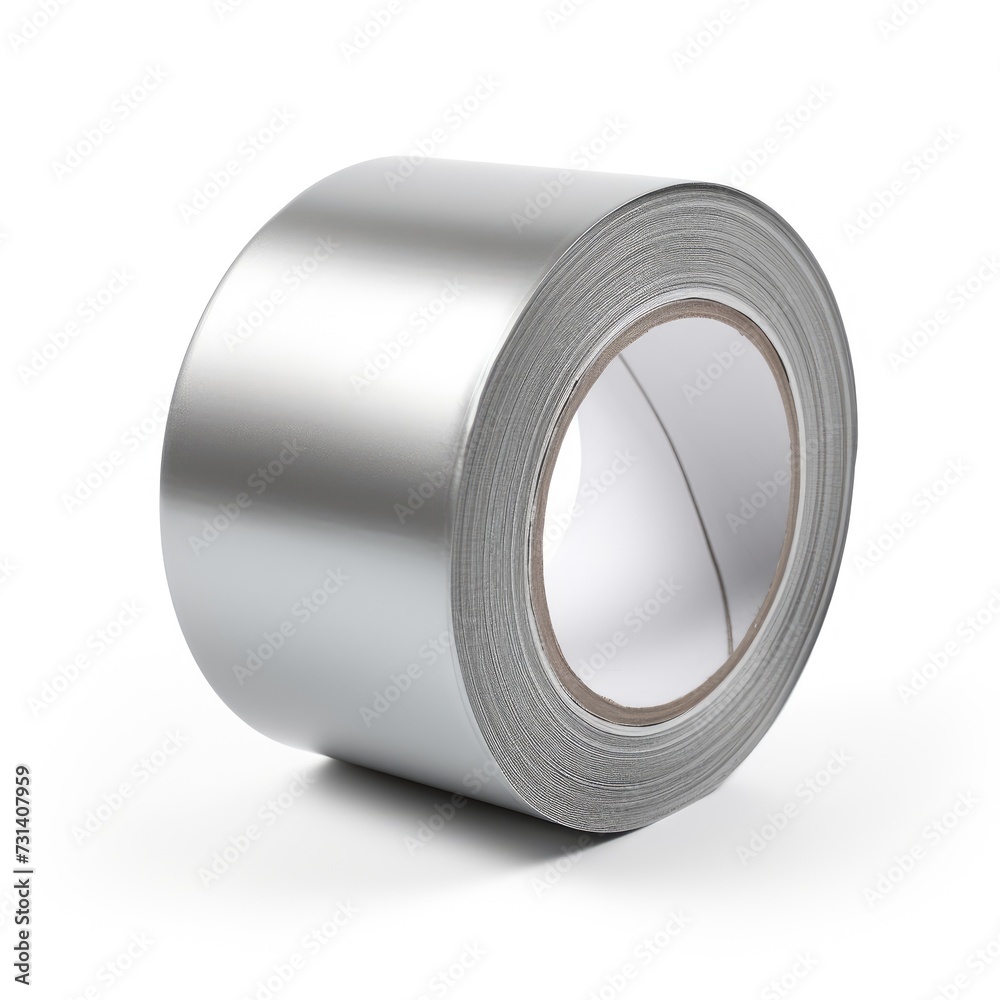 Essential tool a roll of duct tape isolated on a white background, Ai Generated. Essential tool a roll of duct tape isolated on a white background, Ai Generated.
