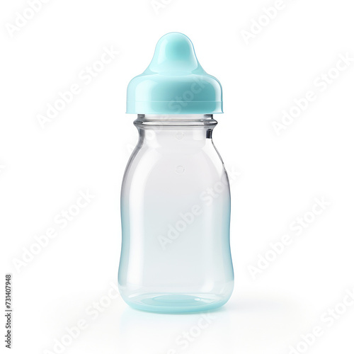 Newborn milk formula in a plastic baby bottle, nourishing simplicity. Isolated comfort, Ai Generated.