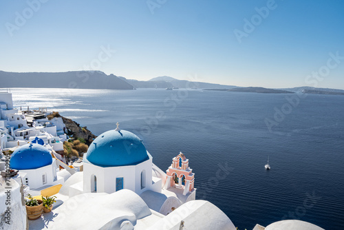 Oia, Santorini View of the Mediterranean Sea