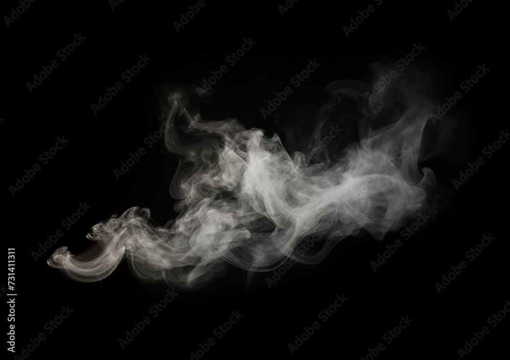 smoke floating in the air on a black background smoke floating in the air on a black background