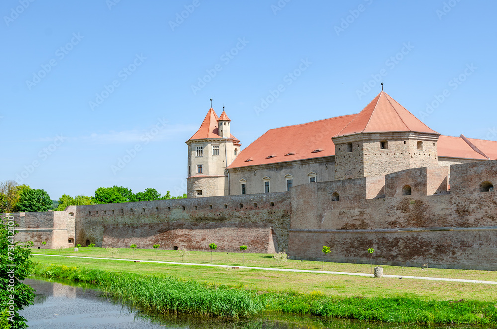 Middle Ages Fagaras Citadel, in Fagaras, Brasov, Transylvania, Romania