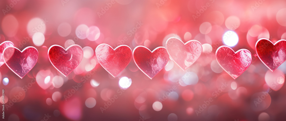 love heart, bokeh background.