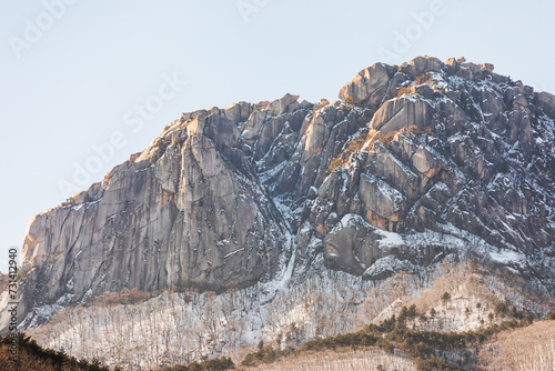 Ulsanbawi, Seoraksan Mountain, Korea. close up - Ulsanbawi is terrain showing signs of differential erosion and weathering along granite facies well.