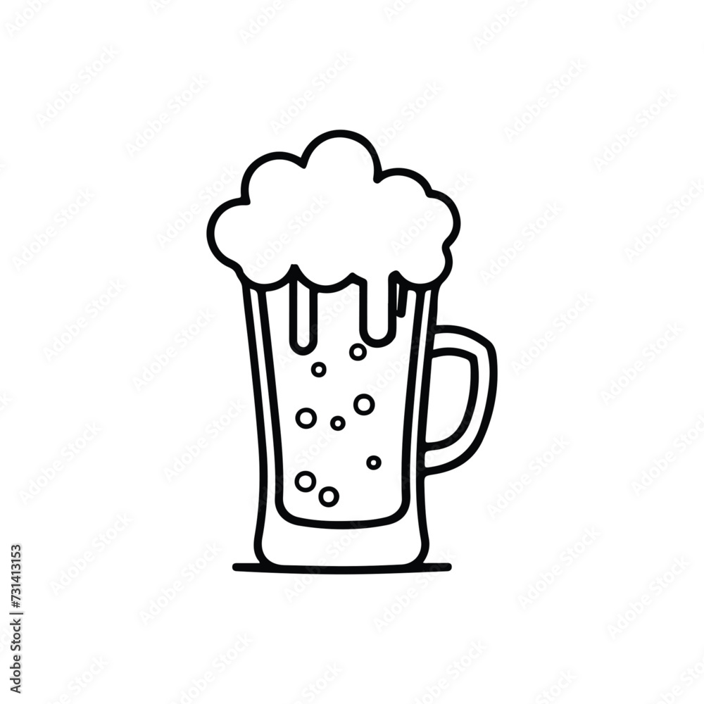 Glass of beer for st Patricks day