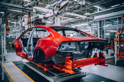 Automobile manufacturing industry and machine operation in automobile manufacturing factories