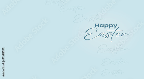 background for easter card with gradient color and happy easter legend