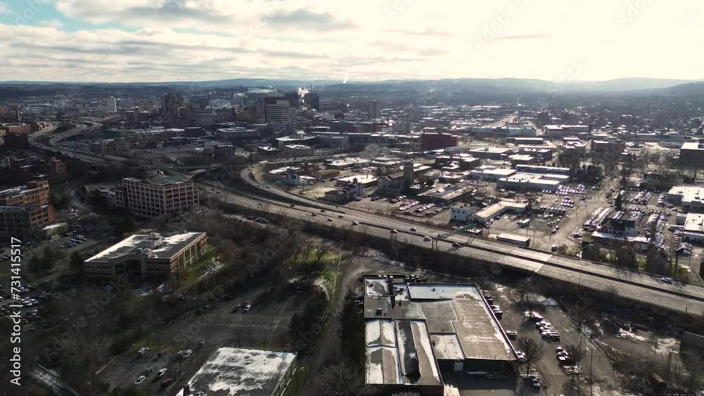 Syracuse new york city skyline aerial december Syracuse new york city skyline aerial december