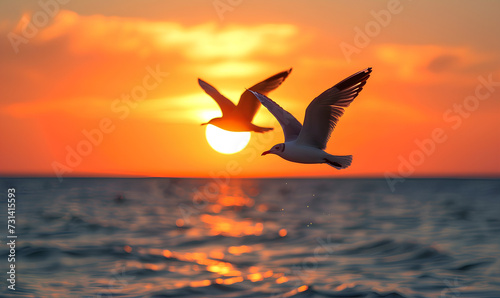 seagull on sunset © VictoriaEmerson