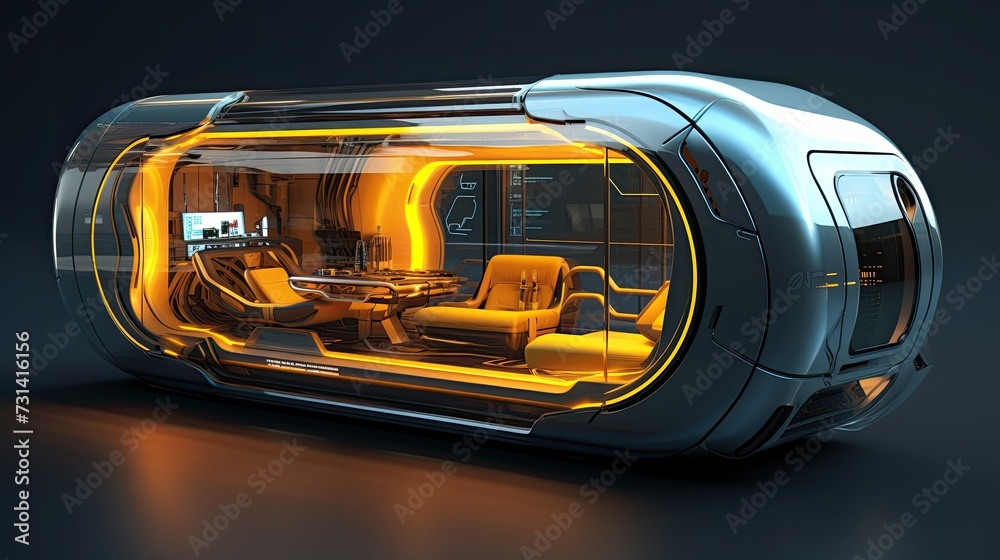 Obraz premium Biometric access space taxis