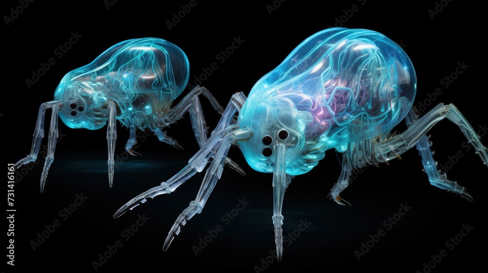 Bioluminescent robotic creatures nature Bioluminescent robotic creatures nature