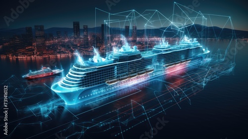 Fototapeta Naklejka Na Ścianę i Meble -  Biometric access cruise ships