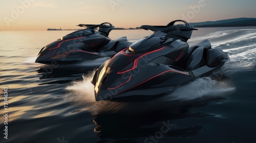 Electric powered jet skis water sports