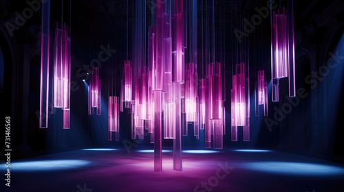 Futuristic lighting installations