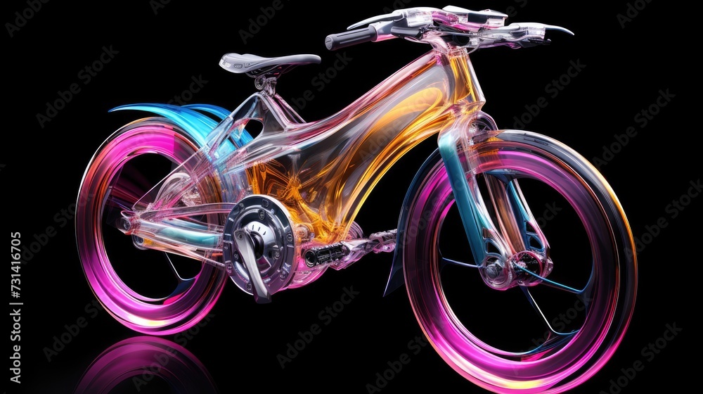 Fototapeta premium Holographic bike sharing systems