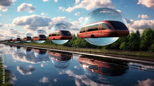 Magnetic levitation monorails photo