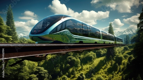 Magnetic levitation trains transportation