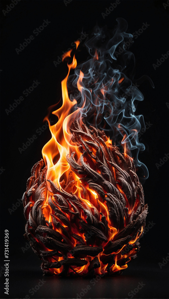 Photo illustration of smoldering embers 3