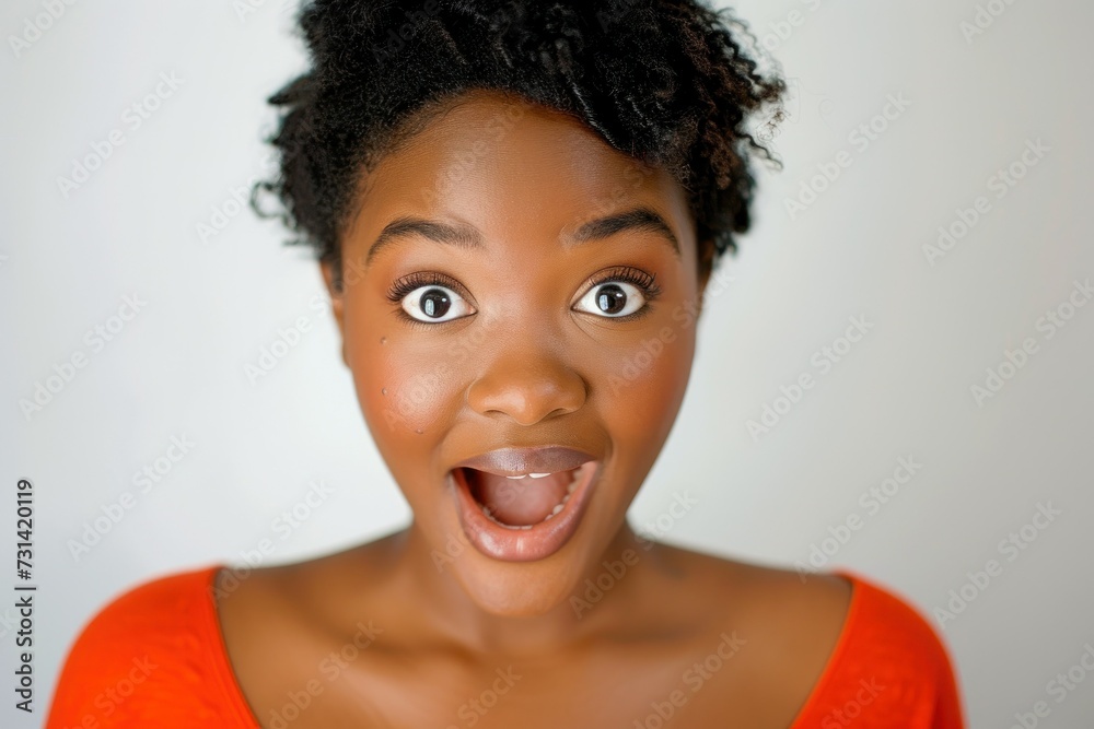 surprised woman screaming