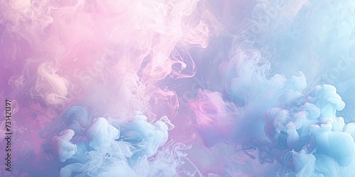 digital backdrop pink and light blue smoke