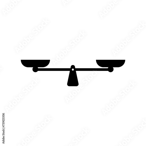 Black scale single symbol. Scales icon. Vector illustration. EPS 10