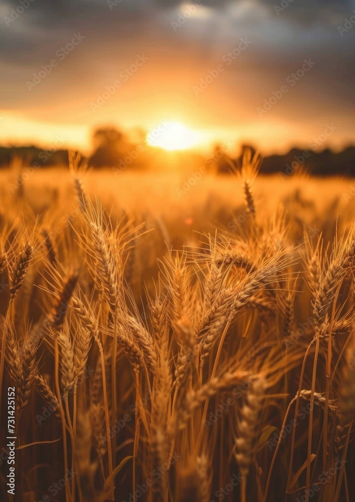 Rustic Wheat Sunset