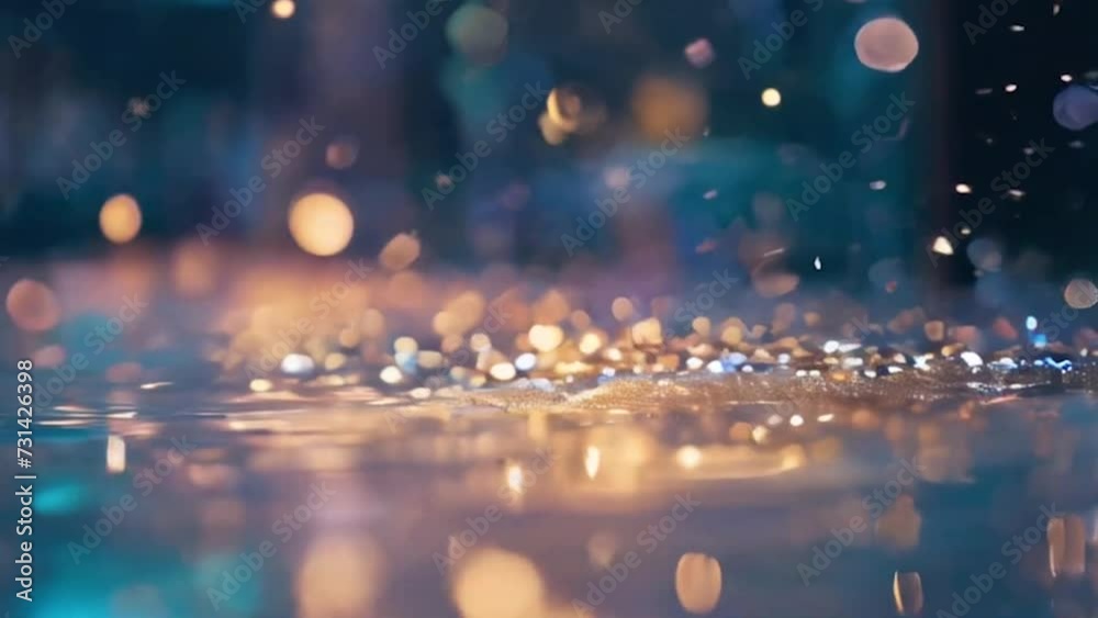 A dreamy blend of bokeh lights and metallic reflections in cool tones. A dreamy blend of bokeh lights and metallic reflections in cool tones.