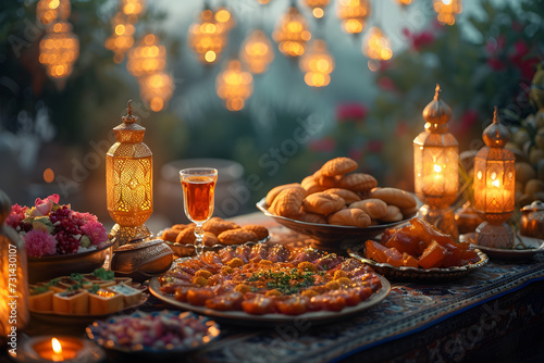 Image of people celebrating Eid-al-Adha and Ramadan  depicting the festive atmosphere and religious significance.
