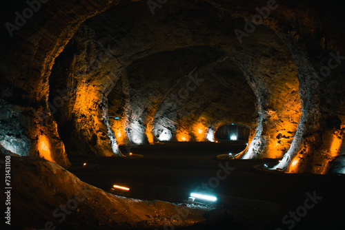 Salt cave Tuz Terapi Merkezi in Tuzluca, Eastern Anatolia, a. Huge salt cave left after salt mining, now using as Halotherapy area photo
