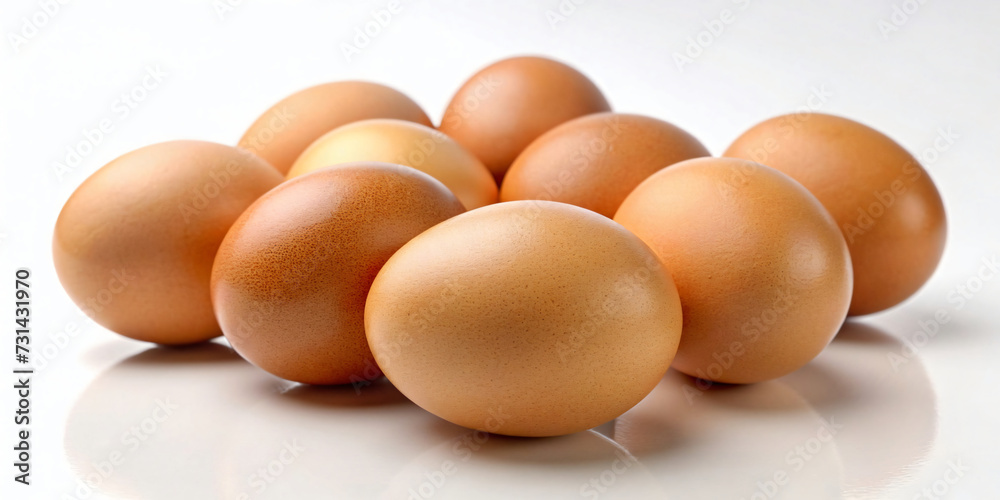 eggs isolated on white