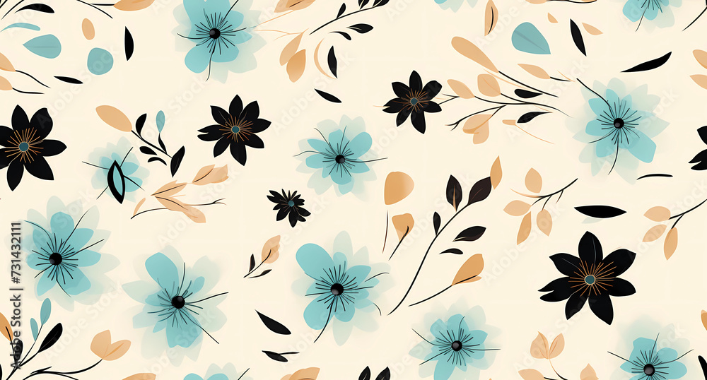 flowers on a beige background