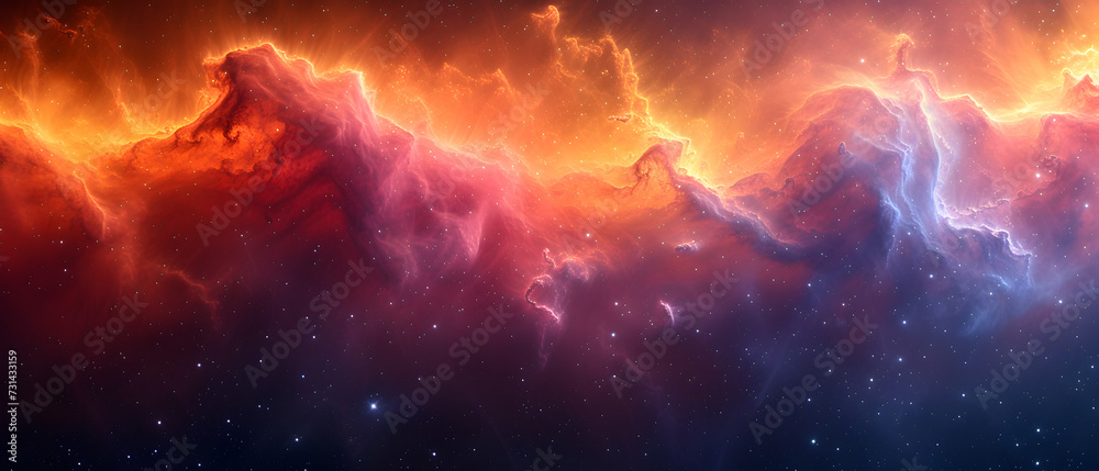 Space Nebula with colorful Whirls and dramatic lightning, deep space background wallpaper Space Nebula with colorful Whirls and dramatic lightning, deep space background wallpaper