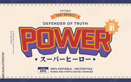 Japanese anime style 08s 09s text effect