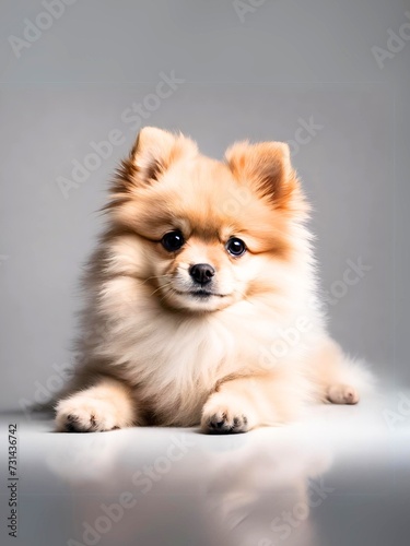 ふわふわしたポメラニアン子犬 © zbb52318