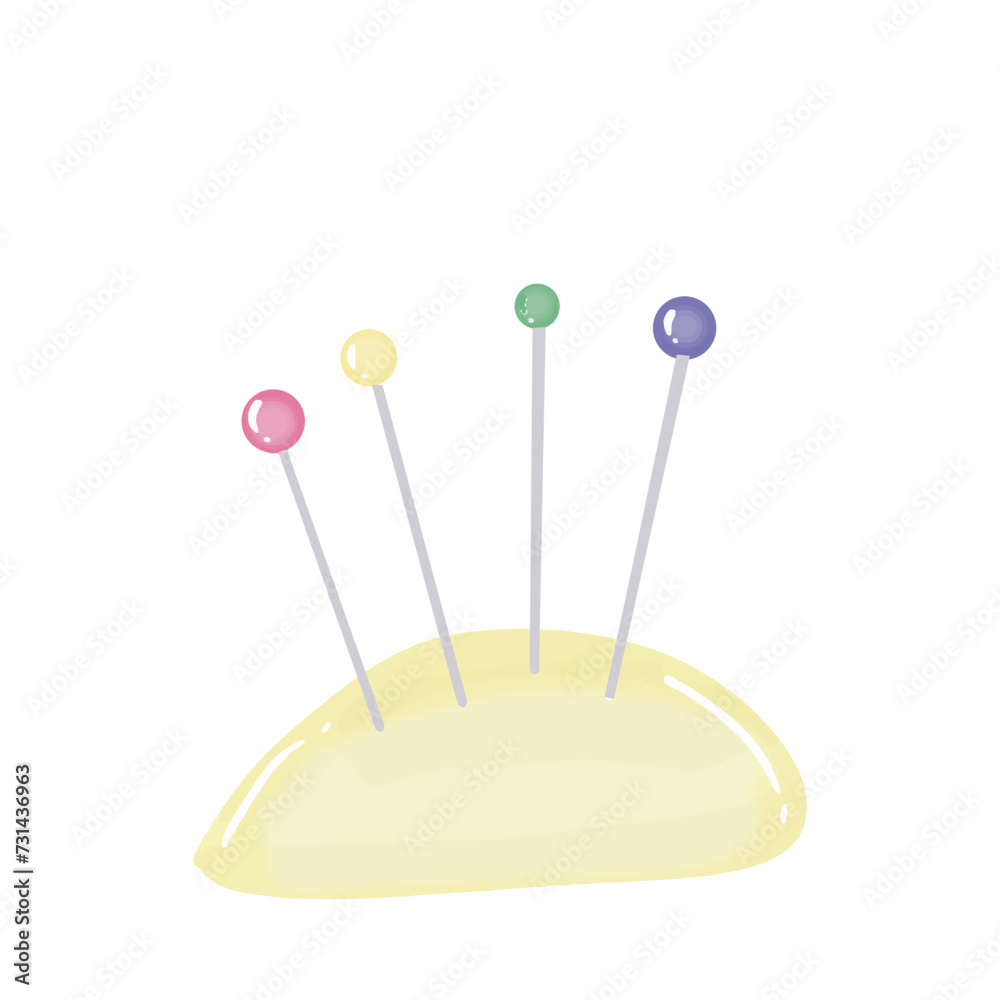 set of stock kniting yarn isolated on white background. stock ball yarn.  hand painted watercolor illustration. collection with watercolor knitting elements.