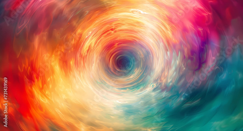 a colorful circle swirling with light
