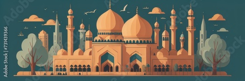 4K Mosque a illustration  set of icons for design mosque  mosque Islamic Ramadhan  elements mosque muslim  illustration of an mosque 