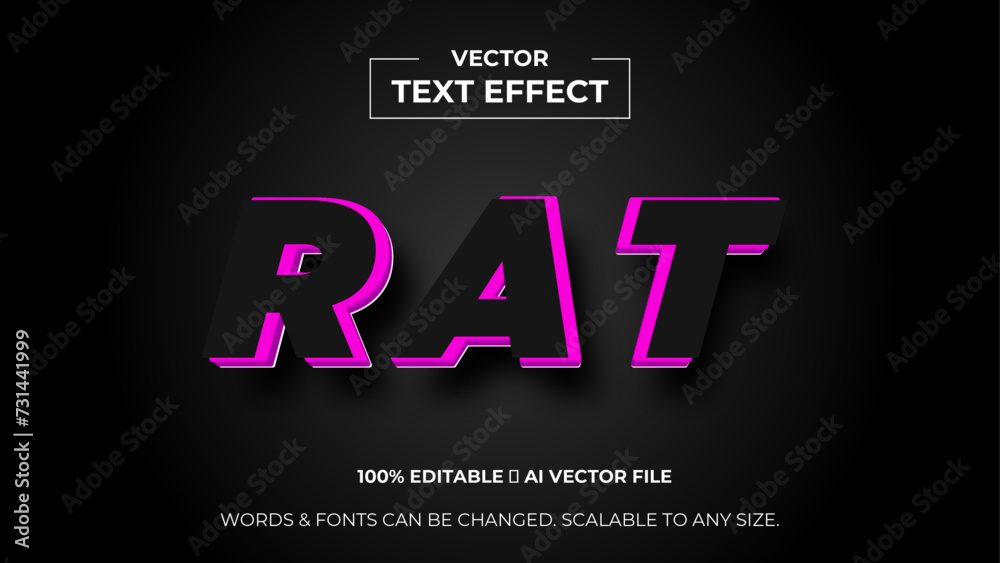 3d editable text effect premium vector. Editable text style effect. 3d Text emblem for advertising, branding, business logo cover of presentation banner. vector illustration