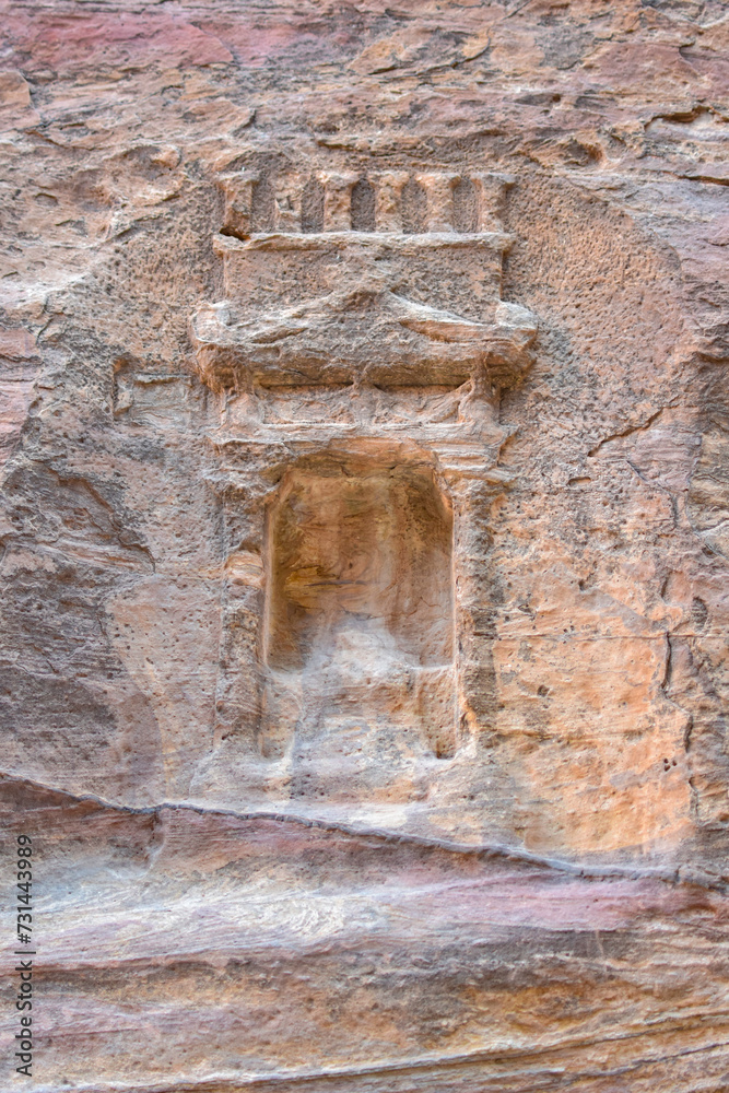 custom made wallpaper toronto digitalNiche carved into the rock in the city of Petra, Wadi Musa, Jordan.
