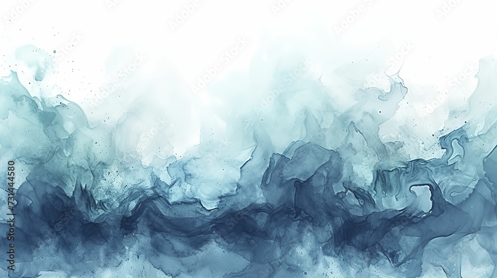 Blue Teal Green Watercolor Background 